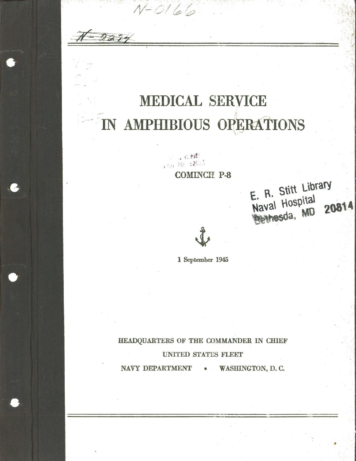 Medical Service in Amphibious Operations
