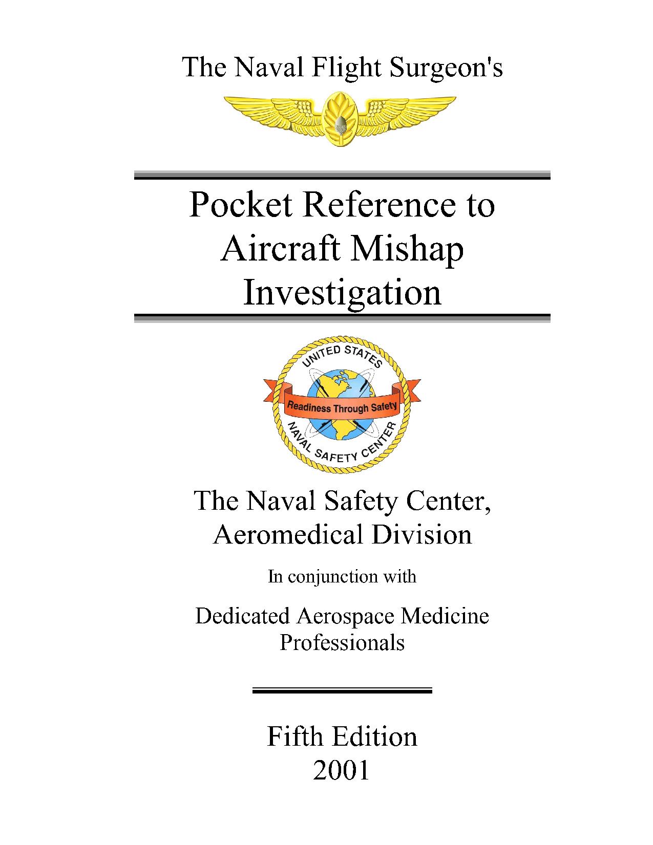 Pocket Reference to Aircraft Mishap Investigation